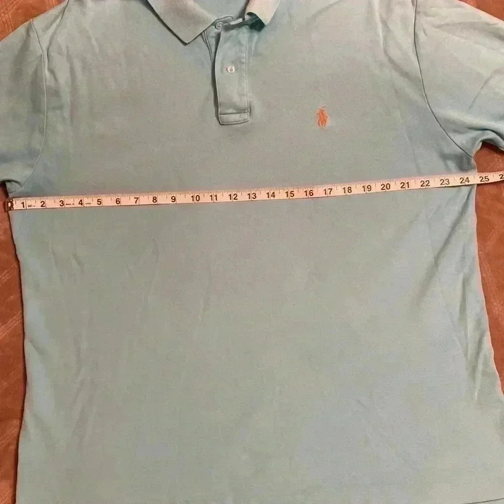 Polo by Ralph Lauren Mens Shirt Sleeve Shirt Size Large Light Blue